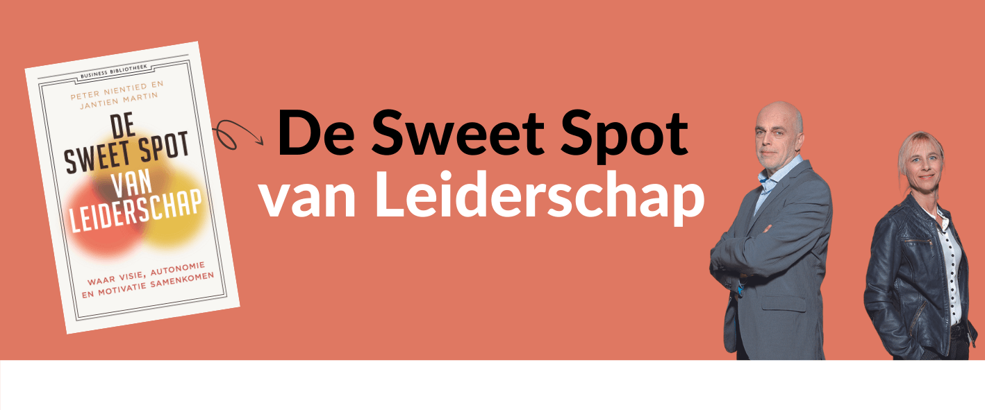 Het boek de Sweet Spot van Leiderschap met auteurs Peter Nientied en Jantien Martin