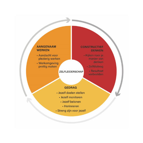 Visuele representatie van zelfleiderschap en zijn thema\'s